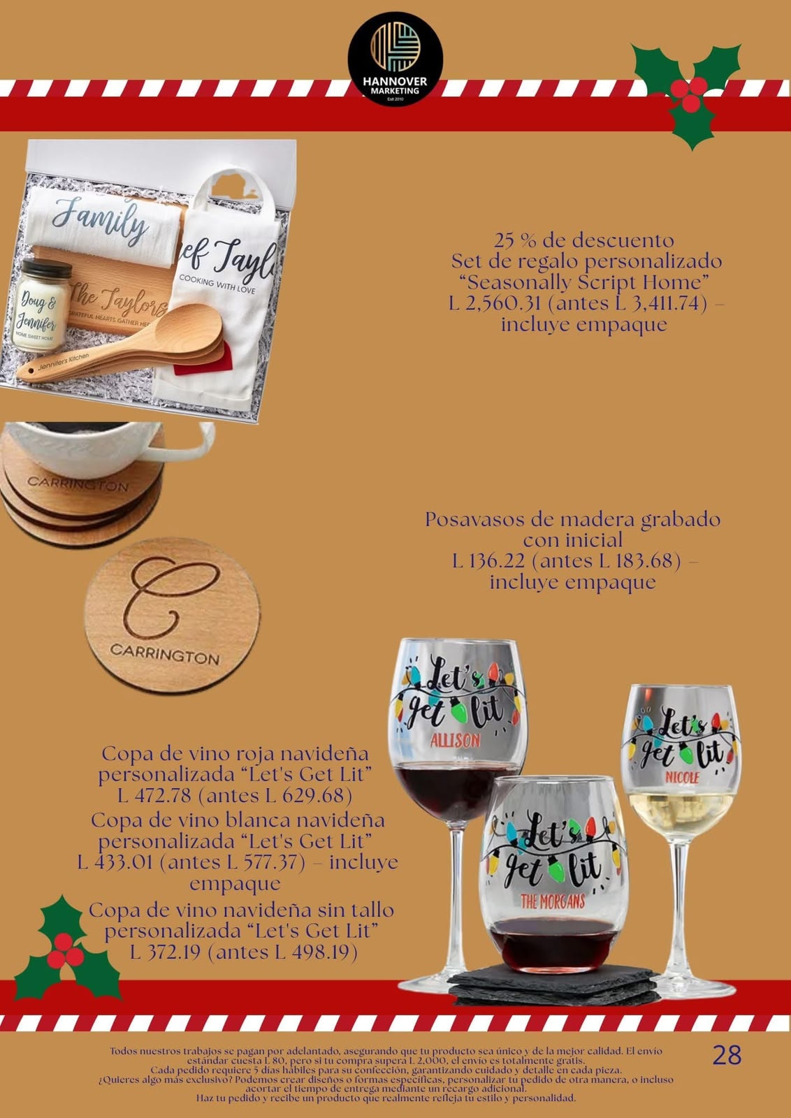 Producto navideño personalizado Hannover Marketing Honduras
