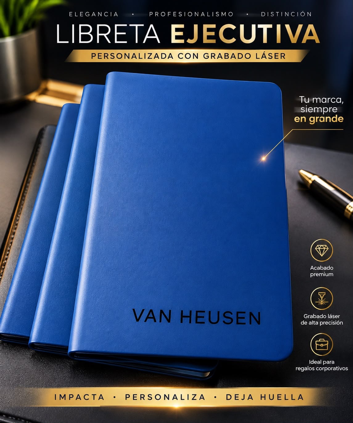 Libretas ejecutivas grabado láser navidad corporativa Honduras