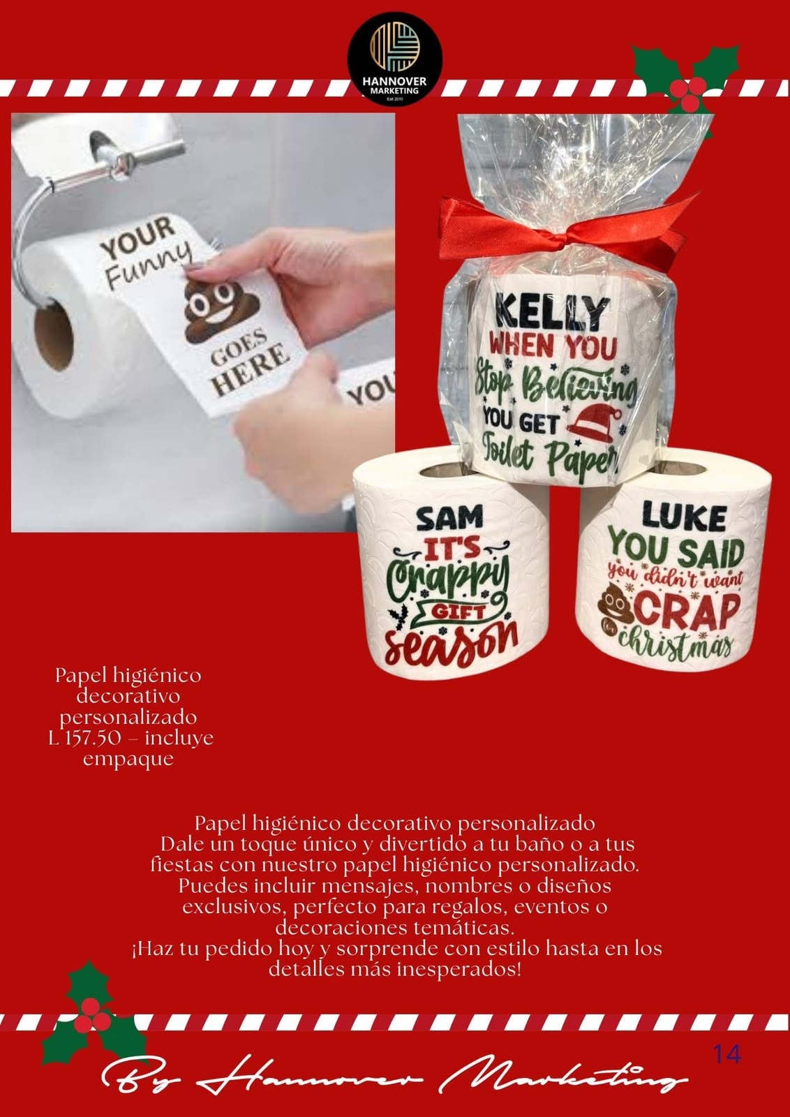 Producto navideño personalizado Hannover Marketing Honduras