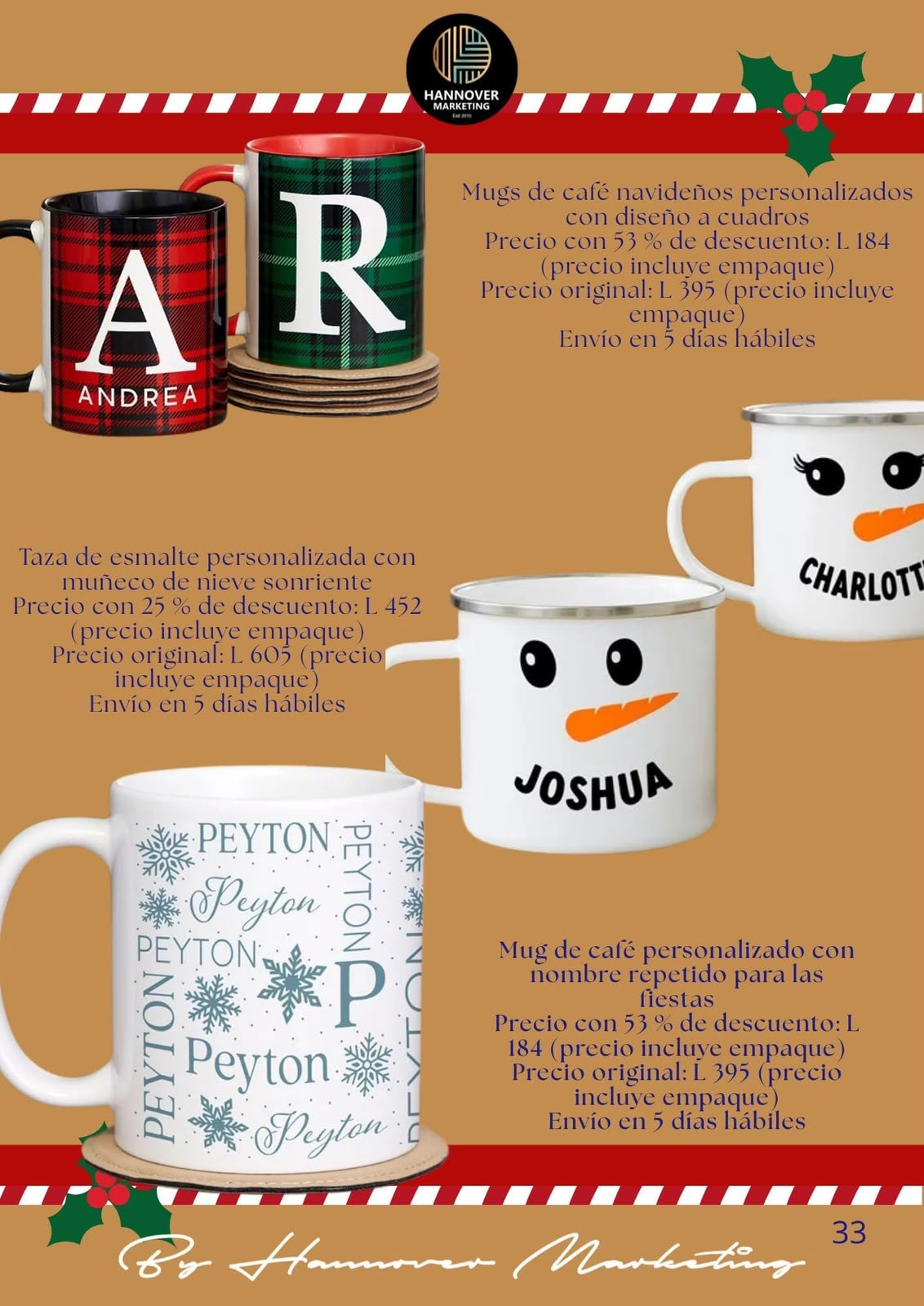 Producto navideño personalizado Hannover Marketing Honduras