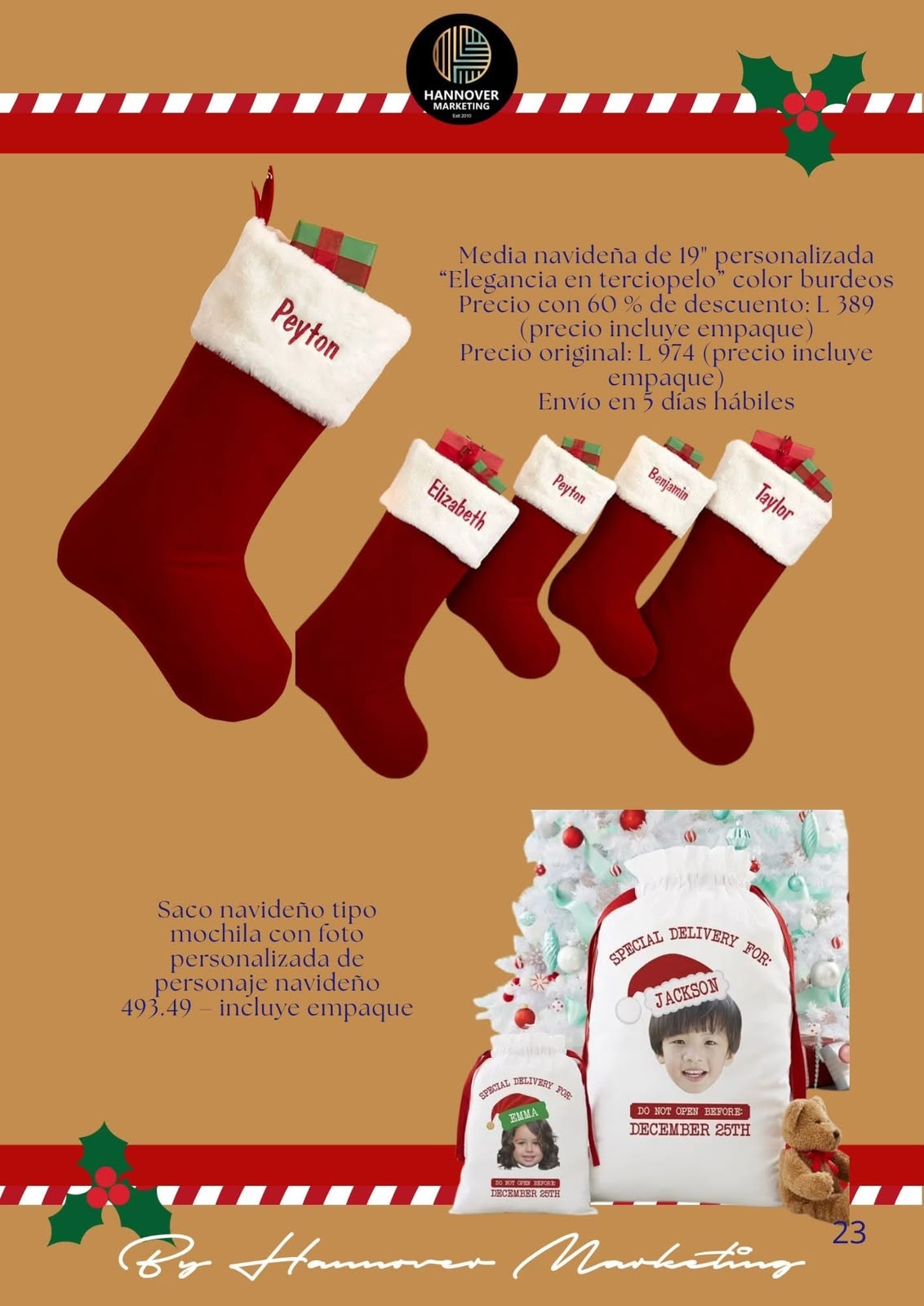 Producto navideño personalizado Hannover Marketing Honduras