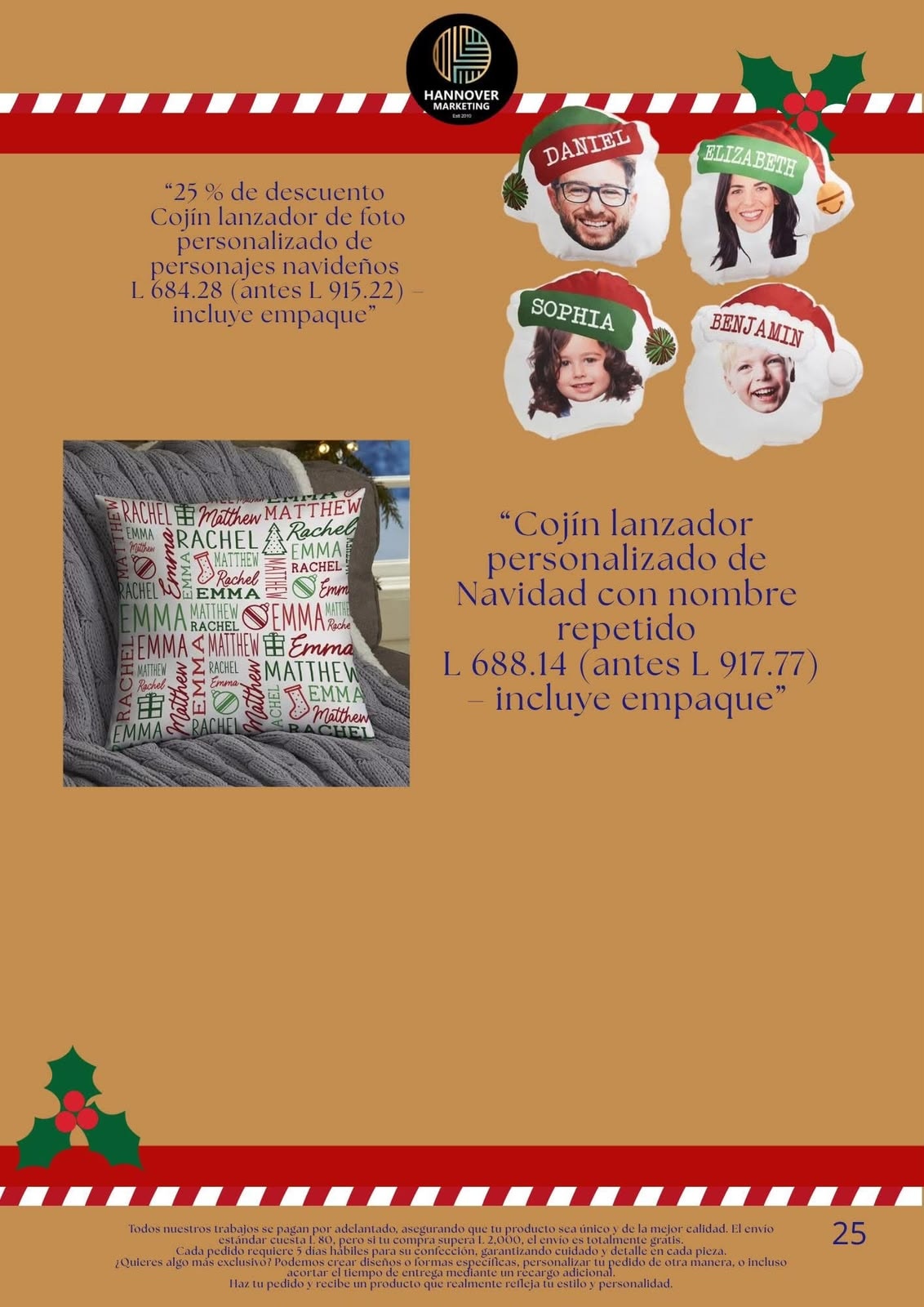 Producto navideño personalizado Hannover Marketing Honduras