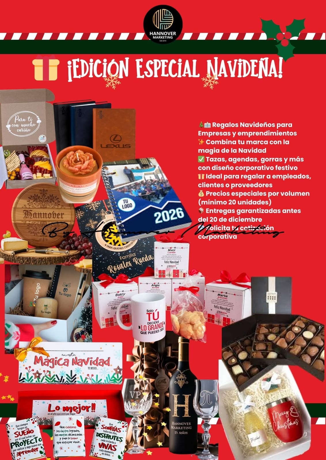 Kits navideños corporativos Hannover Marketing Honduras