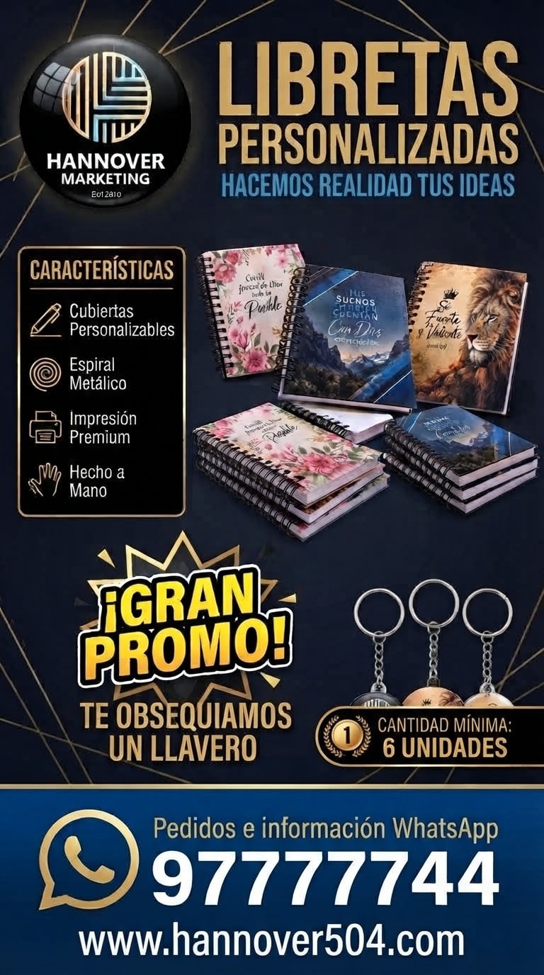 Libretas y artículos promocionales — Hannover Marketing Honduras