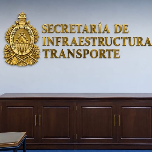 Letrero Institucional — Secretaría de Infraestructura — Hannover Marketing Honduras