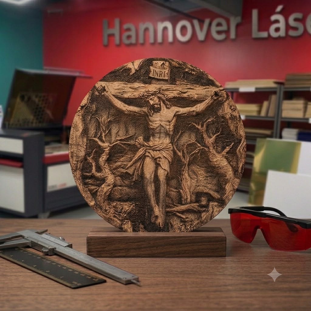 Escultura en relieve de bronce sobre base de madera — trofeo o reconocimiento personalizado